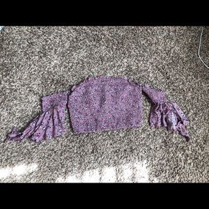 Floral Tube Top with Sleeves